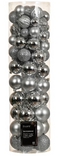 KSD - Kerstbal dia. 8 cm silver