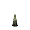 Anna's Collection - Kerstboompje glas led op batterij met timer 20x10 cm groen