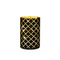 Anna's Collection - Cylinder glas gouden binnenkant met diamant patroon 8led warm wit op batterij...