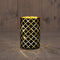 Anna's Collection - Cylinder glas gouden binnenkant met diamant patroon 8led warm wit op batterij...