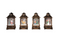 Anna's Collection - Lantaarn met glitterwater led op batterij 14x7.5 cm 4 assorti in display warm...