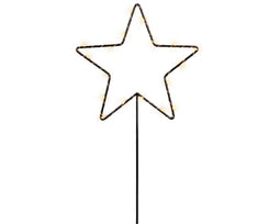 Lumineo - MicroLED stake b19.5h35 cm zwrt/kwrm kerst
