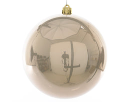 5 stuks - KSD - Kerstbal plastic glans/140mm/parel