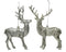 Decoris - Rendier plc l5b11h14 cm zilver a2 kerst