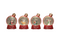 Anna's Collection - Bal met glitterwater led op batterij 13x9 cm 4 assorti in display warm wit