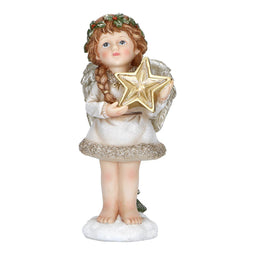 Timstor - Angel standing with star led poly