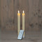 Anna's Collection - B.O. 2Pcs 3D Wick Ivory Ribbel Taper Candle 23 cm Rustic Wax
