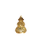 Anna's Collection - Kerstboompje glas led op batterij met timer 12.5x8 cm goud