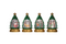 Anna's Collection - Boom met glitterwater led op batterij 15.5x9 cm 4 assorti in display warm wit