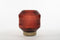 Anna's Collection - Lantern Glass 16X17Cm Burgundy With Golden Base Led Bul