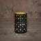Anna's Collection - Cylinder glas gouden binnenkant met sterren 8led warm wit op batterij met tim...