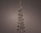 Lumineo - Micro LED cone buiten L23-W23-H90cm dark brown/warm white