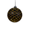 Anna's Collection - Kersthanger bal glas gouden binnenkant met diamant patroon 12led warm wit op...