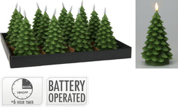 Nampook - Ledkaars kerstboom 17 cm groen kerstversiering