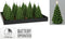 Nampook - Ledkaars kerstboom 17 cm groen kerstversiering