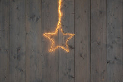 Anna's Collection - 37CM STER ZWART 200LED CLASSIC WARM 50CM VERLICHT SNOER - 4,5M AANLOOPSNOER -...