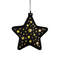 Anna's Collection - Kersthanger ster glas gouden binnenkant met sterren 10led warm wit op batteri...