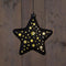 Anna's Collection - Kersthanger ster glas gouden binnenkant met sterren 10led warm wit op batteri...