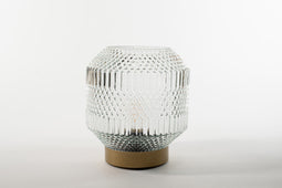 Anna's Collection - Lantern Glass 16X17Cm Clear With Golden Base Led Bulb 2