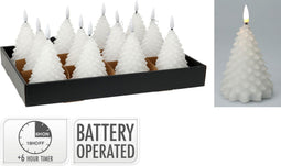 Nampook - Ledkaars kerstboom 11 cm wit kerstversiering