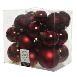 KSD - Kerstbal dia. 10.00 cm oxblood