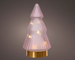 Lumineo - Micro LED boom binnen dia10.5-H19.5cm pink/warm white