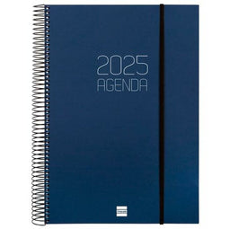 Agenda Finocam OPAQUE Blauw A4 21 x 29,7 cm 2025