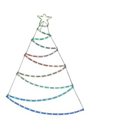 Verlichte decoratie Lifetime Kerstboom LED RGB 66 x 87 cm