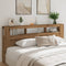 Hoofdeinde met LED 220x18,5x103,5 cm hout artisanaal eikenkleur