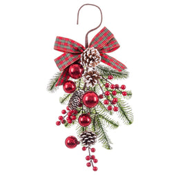 Kerstversiering Rood Multicolour Plastic Ananas 50 cm