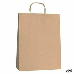 Zakken Fama 21 x 11 x 29 cm Papier Lichtbruin Met handvatten 25 Stuks