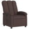 Fauteuil verstelbaar stof donkerbruin