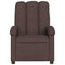 Fauteuil verstelbaar stof donkerbruin