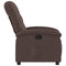 Fauteuil verstelbaar stof donkerbruin