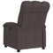 Fauteuil verstelbaar stof donkerbruin