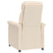 Fauteuil verstelbaar microvezelstof beige