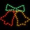 Kerstfiguur klokken met 72 LED's 50x56 cm