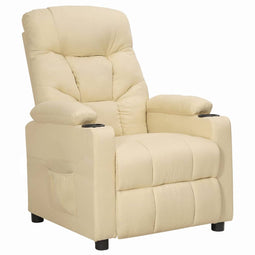 Fauteuil verstelbaar stof crmekleurig