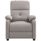 Fauteuil verstelbaar stof taupe