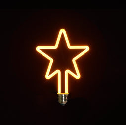 Anna's Collection - Led retro ster groot vorm 135x195mm 4w-1800k / e27 fitting - dimbaar