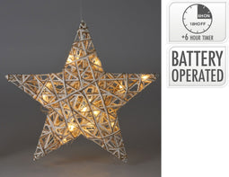 Nampook - Ster led 40 cm grijs kerstversiering