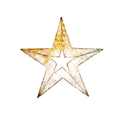 Anna's Collection - 3d ster metaal 1440led flash ip44 trafo met timer en dimmer 76x8 cm classic warm