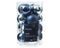 Decoris - Kerstballen glas d3.5 cm blauw 16st