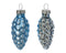 Decoris - Denappel glas d2.5h6 cm ijsblw 12st