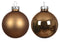 Decoris - Kerstbal glas d2.5 cm pec.bruin 24st