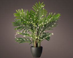 Lumineo - microled plant bo l80 cm zilver/wit kerstverlichting