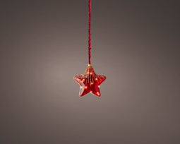 Lumineo - microled ster bo d20h20 cm rood/klassiek warm kerstverlichting