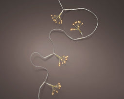 Lumineo - MicroLED stringlights l1m goud/kwrm kerst
