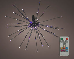 Lumineo - LED ster d70 cm zwart/colour changing kerstverlichting