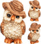Nampook - Owl With Rattan Hat 2ass 11 cm